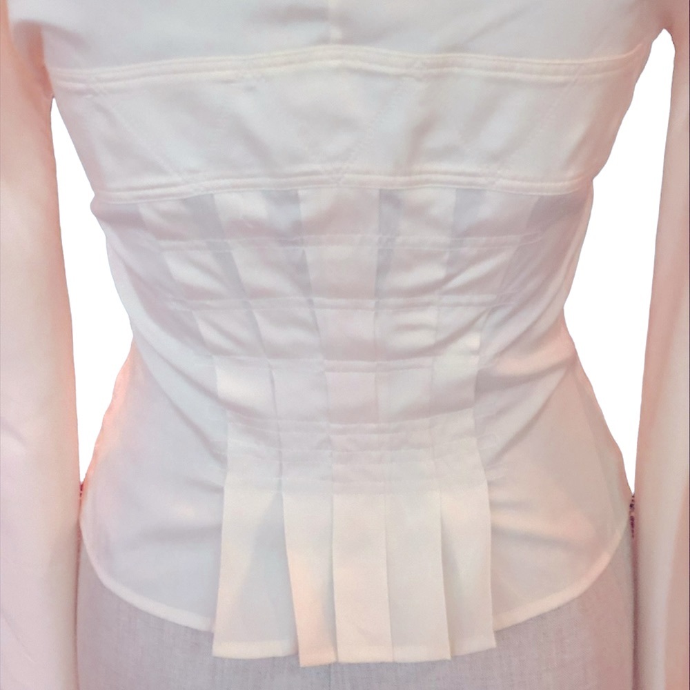 Rare! Gucci tom ford ss04 runway corset ribbon silk blouse - Picture 5 of 10